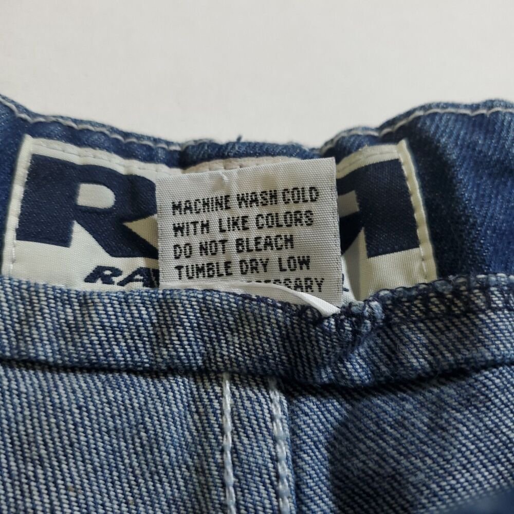 Vintage Rave 4 Real Cargo Jeans Size 7 Blue Y2K Baggy Utility Drawstring Womens - Picture 10 of 10